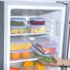 Caja para Conservar Alimentos Frescos Caja de Plástico Transparente Rectangular Refrigerador Refrigeración Especial Sellada Grado Alimenticio Set de Cajas de Almacenamiento para Cocina