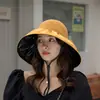 Sombrero de Pescador Negro de Goma con Ala Ancha para Mujer, Estilo Bolso de Almacenamiento, Sombrero de Sol con Protección Facial, Sombrero de Protección Solar, Sombrero Visera