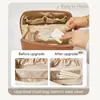 Bolsa de Maquiagem de PU Mais Vendida da Amazon com Compartimentos de Armazenamento, Grande Capacidade, Impermeável, Bolsa Portátil de Viagem para Armazenamento de Artigos de Higiene Pessoal e Cosméticos