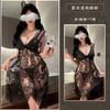 Churui Talla Grande Camisón Sexy de Encaje Íntimos Sexys Provocación en la Cama Transparente Tentación No Necesidad de Quitarse Pijamas Apasionados Deseo Puro