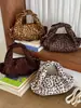 Bolso de hombro informal de moda, gran capacidad, estampado de leopardo, nuevo diseño estilo coreano, versátil para ir al trabajo, bolso de mano