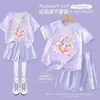 Eggboy Fiesta Caballero Rosa 2026 Nuevo Conjunto de Ropa Infantil de Seda Helada Verano Manga Corta Pantalones Cortos Conjunto Deportivo Casual