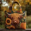 2026 Nueva Serie Transfronteriza de Vacas Vaca Estampado Digital Bolso de Hombro Acolchado de Moda