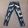 Jeans pitillo ajustados de estilo Harajuku a la moda, nuevos, personalizados, con estampado de graffiti creativo, desgastados