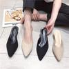 Novos Sapatos de Salto Alto Femininos Estilo Francês 2026 com Salto Bloco, Bico Fino, Fechados, Design de Meia-Sapatilha em Tricô, Sandálias Tendência para Primavera/Verão ao Ar Livre