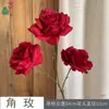 Materiales de Flores Rojas de Estilo Chino de 26 Años, Decoración de Arreglos Florales para Escena de Boda Festiva, Flores de Seda, Decoración Suave Floral Suministro Directo de Fábrica