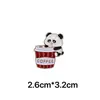 Broche Panda de Sobremesa - Broche de Metal de Panda Fofo Que Adora Comer Bolos e Beber Chá de Leite, Adequado para Homens e Mulheres, Acessório de Pino para Bolsa