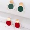 Set de Aretes de Disco Creativos Europeos y Americanos Decoraciones Geométricas de Metal con Lentejuelas Versátiles Aretes de Dos Piezas Aretes para Mujer
