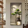 Galeria de Arte da Família Qiao Entrada Pintura Decorativa de Porcelana de Cristal de Pinheiro de Boas-Vindas para Corredor, Passagem, Entrada, Diretamente em Frente à Porta, Pintura de Parede de Fundo da Sala de Estar