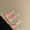 Pulsera de pareja con cuentas de piedra Shoushan de color vintage, pulsera de perlas barrocas de alta gama de nicho de moda, nueva