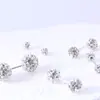 Arete de Hélice en Forma de U con Bolas Completamente Incrustadas de Diamantes para Hueso de la Oreja para Mujer, Moda de Alta Gama, Lujo Ligero, Diseño Espiral Simple, Transfronterizo Aliexpress