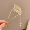Grampo de Cabelo em Formato de Coque em U Estilo Chinês Novo, Presilha de Cabelo Simples e Moderna em Formato de U para Mulheres, Grampo de Cabelo para Penteados Coques na Nuca, Acessório de Cabelo