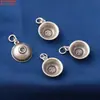 Plata de Ley Rostro de Bestia León Calabaza Anillo Doble Accesorios Retro Viejo Negro Cuadrado Hebilla de Resorte Botón de Hebilla Cuadrada Accesorios