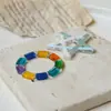 Pendientes de estrella de cinco puntas huecos coloridos transparentes de Yang Xiaolin, accesorios de bricolaje hechos a mano, joyería al por mayor