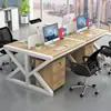 Escritorios para Personal, Escritorios de Computadora para Empleados, Combinación de Estaciones de Trabajo para 2/4/6 Personas, Estaciones de Trabajo Particionadas Modernas Simples, Modelo Nuevo