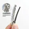 Pinza para el Cabello de Cristal Azul con Sal Marina Coreana para Mujer, Pinza de Alto Nivel para Flequillo Lateral, Exquisita Horquilla para Cabello Suelto, Pinza de Pato Accesorio para el Cabello