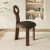 Silla de Comedor con Respaldo de Madera Maciza Estilo Ins Silla de Escritorio de Diseñador Silla de Computadora Silla de Cafetería Muebles de Restaurante