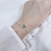 Pulsera de Cola de Pez Azul de Plata Esterlina s925 de Nuevo Concepto para Mujer Verano Fresco y Dulce ins Diseño Nicho Sensación Pulsera