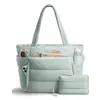 Bolsa Tote Feminina Grande Capacidade Transfronteiriça com Múltiplos Compartimentos, Bolsa para Viagem Trabalho Computador, Bolsa de Mão Leve Acolchoada, Bolsa de Ombro
