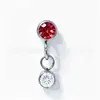 Pendientes Largos con Borla de Titanio F136 Incrustado con Circonita 5A, Aretes de Titanio G23 con Colgante de Doble Diamante, Joyería para Lóbulo de la Oreja