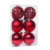 Decoração de bola de Natal oca galvanizada 6cm8cm bola de plástico colorida pingente de árvore de Natal suprimentos de decoração de feriado