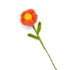 Buquê de flores de arame torcido finalizado com hastes únicas de rosas e girassóis, arranjo de flores artificiais adequado para decoração de presente do Dia do Professor