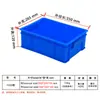 Caja de plástico gruesa azul personalizada, caja de logística rectangular, accesorios de hardware, caja de plástico de rotación de fábrica