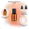 Botella de Loción de 50 ml en Stock, Botella con Atomizador de Presión Ámbar, Botella para Tónico y Loción Corporal, Botella Cosmética de Alta Gama con Hombro Redondo