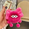 Piel de Conejo Rex Imitación Nuevo Lazo Creativo Bola de Carbón Duende Mochila Colgante Muñeco de Peluche Llavero de Coche Colgante