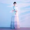 Novos Trajes de Performance Estilo Chinês 2026 Novo Modelo Traje de Maestro de Coro Roupa de Apresentador Competição de Guzheng