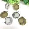 Zhongfan Aleación Gema del Tiempo Luna Base Giratoria de Doble Cara 18.25mm Accesorios de Joyería DIY Estilo Tiktok Transfronterizo