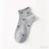 Calcetines con Lazo Primavera Verano Estilo Ballet Sencillo Color Café Algodón Calcetines Deportivos Casual Versátiles Calcetines para Mujer Frescos