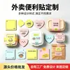 Adesivos personalizados para delivery, blocos de notas criativos e modernos, anúncios personalizados para milk tea, notas manuscritas e adesivos em formato de coração
