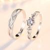 Anillo de Pareja Alianza Flor de Durazno Diez Millas Moda Coreana Popular Joyería de Mano Anillo Anillo Abierto para Mujer Venta al por Mayor Transfronteriza