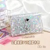 Portatarjetas de estilo japonés de doble capa de PVC con broches de presión desmontables para guardar tarjetas pequeñas, polaroids, identificaciones y monedas