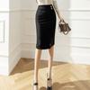 Falda tubo entallada de corte slim para mujer 2023 Primavera y Otoño nuevo diseño midi falda elástica de cintura alta