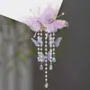 Cadena Trenzadora de Perlas y Mariposas Super Hada para Niñas Pinza para el Cabello Accesorios para el Cabello Fleco Trenzado para Niña Pinza para el Cabello Accesorios para el Cabello de Princesa