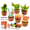 Paquete de Materiales de Crochet Más Vendido de Amazon Serie de Plantas Adornos de Flores en Maceta Regalos Soporte Dropshipping