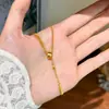 Colar Francês Retrô Simples Moda Exquisito Versátil Toque de Luxo Corrente para Clavícula Dupla Camada Gota de Água Escovada com Franja