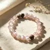 Marrón Polvo Rosa Atardecer Pulsera en Capas de Gama Alta Estilo Chino Nuevo Hada Suave Súper Hermosa Lujo Ligero Estilo en Capas Chino Nuevo