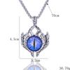 Colar Olho de Diabo Luminoso Masculino Tendência Personalidade Masculina Aço Inoxidável Irmão Pingente Joias Fluorescentes Acessórios para Olhos