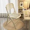 Silla plegable simple de plástico grueso, silla de oficina para computadora de casa, silla de conferencia portátil, silla de comedor, respaldo reclinable