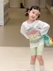 Ropa infantil de pera y azúcar para niñas, manga larga con protección solar, camiseta tipo cubre, verano, lyocell fino, ropa infantil, tops para bebé Clase A