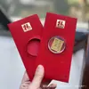 Oro Puro 999 Princesa, ¡Por Favor Hazte Rica! Nuevo Estilo Sobre Rojo Pegatina para Teléfono Regalo para Reunión Anual de la Empresa Contrato