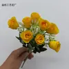 5 Garfos 10 Cabeças Buquê de Rosas Simulado Decoração de Arco Guia de Estrada para Casamento Flores Artificiais Arranjo de Flores para Casa Material de Flores de Seda Atacado