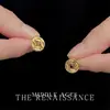 Pendientes de Moneda de Cobre Estilo Chino Vintage Mediados de Siglo, Pendientes Artísticos Retro de Lujo Ligero con un Toque de Alta Gama