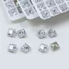 Zircônia Estrela Dongzhou 6MM Quadrada Ângulo Reto Fundo Pontiagudo Broca Acessórios para Brincos DIY Super Brilho Cor Fogo Broca para Unhas Atacado