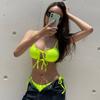 2021 nueva moda triángulo dividido bikini sexy pecho pequeño adelgazante traje de baño para aguas termales [entrega de una pieza]]