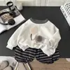 Conjunto de Ropa para Niños Primavera y Otoño Nuevo Estilo Conjunto de Sudadera para Niños Pequeños, Sudadera Holgada y Pantalones Casuales Estilo Coreano