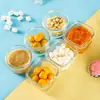 Contenedor de almacenamiento de comida para bebés Tazón de vidrio para cocinar al vapor para bebés Tazón de comida para bebés Tazón de vidrio para cocinar al vapor huevos Contenedor de vidrio para alimentos Frasco hermético Congelador